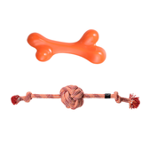 Imagem da oferta Osso de Nylon Sabor Carne e Brinquedo Corda Com Bolinha M Mimo - PP163K