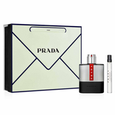 Imagem da oferta Perfume Masculino Coffret Luna Rossa Carbon Prada Kit EDT 100ml + Kit Travel Size  10ml