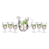 Imagem da oferta Conjunto Jarra e Taças 7 Peças Palmeira Hand Painting 7 - Lyor