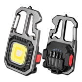 Imagem da oferta Mini Lanterna Mosquetão Multifuncional Recarregável - A092 Cor Da Luz Frio/quente