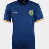 Imagem da oferta Camisa Masculina de Futebol Brasil Copa 26 Braziline Azul