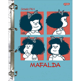 Imagem da oferta Caderno Jandaia Argolado Cartonado Colegial Mafalda 160 folhas