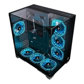Imagem da oferta Gabinete Gamer Rise Mode Galaxy Full Glass Mid Tower ATX Lateral e Frente em Vidro Temperado Preto - RM-CA-FG-B