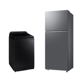 Imagem da oferta Combo Lavadora Smart Samsung Digital Inverter WA14CG Black 14kg 220V + Geladeira Samsung TMF RT38DG6120S9FZ SmartThings