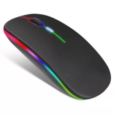 Imagem da oferta Mouse MK6800 Sem Fio Recarregável Led Carregador Bateria Cor Preto