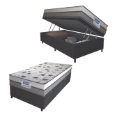 Imagem da oferta Cama Box Baú Solteiro Colchão Espuma D33 Fort 88x188x62cm