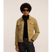 Imagem da oferta Jaqueta Trucker em Camurça com Gola Colarinho