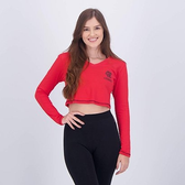 Imagem da oferta Camisa Flamengo Cropped Manga Longa Feminina