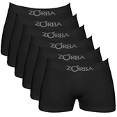 Imagem da oferta Kit c 6 Cuecas Zorba Boxer Seamless 781 Preto - GG