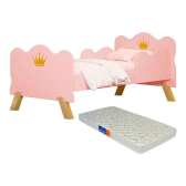 Imagem da oferta Cama E Colchão Infantil Realeza Rosa - Pronta Entrega Rosa Realeza