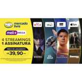 Imagem da oferta Meli+ Mega: Netflix, HBO Max, Apple TV e Disney+ Por Apenas R$39,90