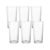 Imagem da oferta Jogo de Copos de Vidro 255ml 6 Peças Haus Concept Waffle