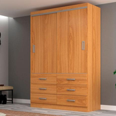 Imagem da oferta Guarda-Roupa Solteiro Veneza 2 PT 6 GV Cinamomo