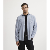 Imagem da oferta Camisa Comfort em Viscose com Listras e Bolsos Frontais