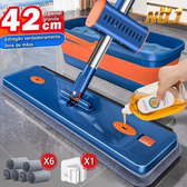 Imagem da oferta KIT 9 Conjunto De Esfregão E Balde Dobrável De Microfibra Com Raspador De Desaguamento -S10