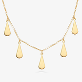 Imagem da oferta Colar Gotas em Prata 925 com Banho de Ouro Amarelo 18K