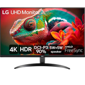 Imagem da oferta Monitor LG 32'' 4K UHD HDMI HDR10 AMD Free Sync MaxxAudio Dynamic Action Sync Black Stabilizer 60Hz - 32UR500-B