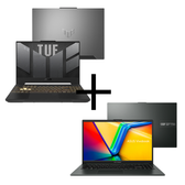 Imagem da oferta Kit Notebooks Asus TUF Gaming F15 i5-12500H 8GB SSD 512GB KeepOS FX507ZC4-HN100 + Vivobook Go 15 Ryzen 5-7520U 4GB SSD 256GB KeepOS E1504FA-NJ1287