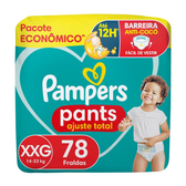 Imagem da oferta Fralda Pampers Pants Ajuste Total Roupinha XXG 78 Und - LEVE 2 PAGUE 1