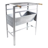 Imagem da oferta Churrasqueira Aço Galvanizado Portatil Com Grelha Inox Cabo De Madeira