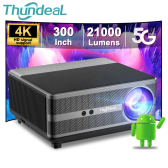 Imagem da oferta ThundeaL Projetor Android TD98 WiFi LED Vídeo Feixe de Filme TD98W Home Theater projetor 4k portátil smart tv home-app