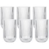 Imagem da oferta Jogo de Copos de Vidro 430ml 6 Peças Haus Concept Canelado