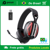 Imagem da oferta Picun g1 2.4ghz gaming sem fio fone de ouvido 3d surround som espacial áudio enc hd microfone fones par