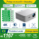 Imagem da oferta Projetor PG610W WiFi 1080p Full HD com Android e Espelhamento de Tela 25000 Lumes