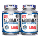 Imagem da oferta Kit 2x Pro Abdomen Termogênico 420mg Cafeína 60caps Profit Sabor Sem Sabor
