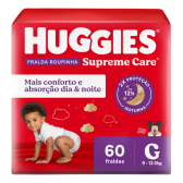 Imagem da oferta Huggies Fralda Roupinha Supreme Care G 60 unidades