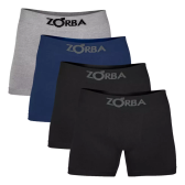 Imagem da oferta Kit Com 4 Cuecas Boxer Sem Costura Algodão Confortável Zorba