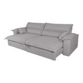 Imagem da oferta Sofá Retrátil Reclinável 2,50m Nivus Cinza Molas Ensacadas - King House