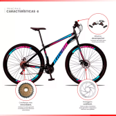 Imagem da oferta Bicicleta Aro 29 Aço Carbono 21 Velocidades Freios A Disco