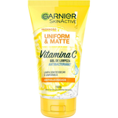 Imagem da oferta 2 Unidades Gel de Limpeza Facial Antibacteriano Garnier Uniform & Matte Vitamina C 150ml