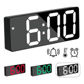 Imagem da oferta Relógio Digital De Mesa Led Com Data E Despertador Marca Homeroarte Branco