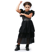 Imagem da oferta Fantasia Vandinha Familía Addams - Vestido Baile Infantil