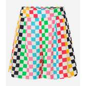 Imagem da oferta Short Curto em Viscose com Preguinhas e Estampa Quadriculada Tam PP