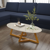 Imagem da oferta Mesa de Centro Classic Off White/Nature - Tebarrot