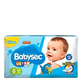 Imagem da oferta Fralda Descartável Babysec Ultra Sec G 64 Unidades