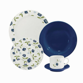 Imagem da oferta Aparelho de Jantar Oxford Biona Donna Floral Azul em Cerâmica com - 20 Peças
