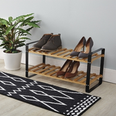 Imagem da oferta Sapateira em Bambu Preta 33x66x28cm Spaceo