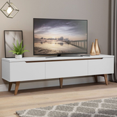 Imagem da oferta Rack Retrô Madesa Reims para TV até 75 Polegadas Pés de Madeira