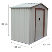 Imagem da oferta Abrigo de Jardim Ergo 201x121x190cm Bege e Marrom