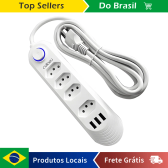 Imagem da oferta Extensão 2 Metros 4 Tomadas + 3 USB