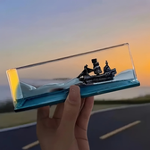Imagem da oferta Decoração de Mesa Navio Pirata Pérola Negra Não Afunda Vidro Acrílico