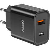 Imagem da oferta Geonav Carregador Universal Ultra Rápido Duo 1 X USB-C Power Delivery 20W 1 X USB Quick Charge 18W CH20PDQCBK Preto