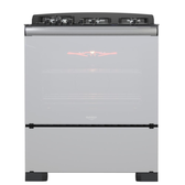 Imagem da oferta Fogão 5 Bocas Preto Frente Vidro Espelhado E Timer Digital Dako Diplomata Glass Grill Style Bivolt