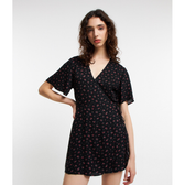 Imagem da oferta Macaquinho em Viscose Floral Liberty com Amarração Lateral