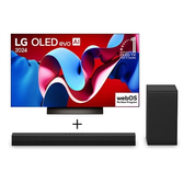 Imagem da oferta Combo Smart TV LG OLED evo AI C4 4K 55" 2024 + Soundbar LG S40T
