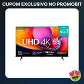 Imagem da oferta Smart Tv Hisense 58A6NV 58" 4k UHD Vidaa Bluetooth 60 Hz